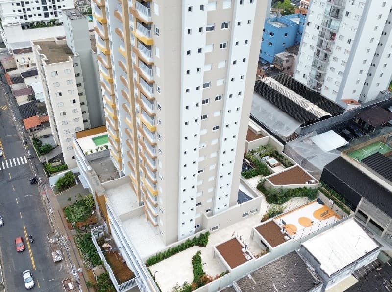 Estrutura da torre vista de baixo